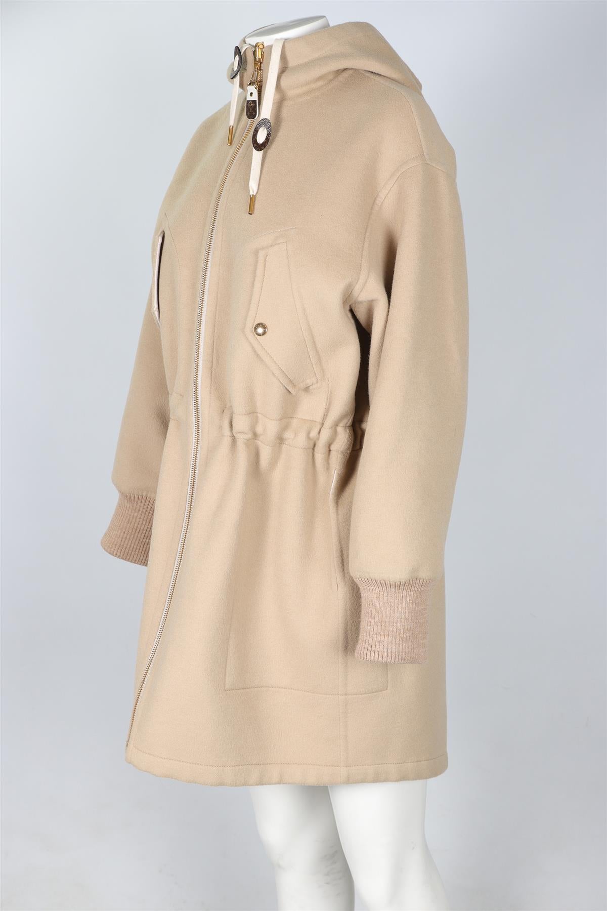 LOUIS VUITTON BEIGE 2025 MONOGRAM CASHGORA COAT IT 38 UK 6