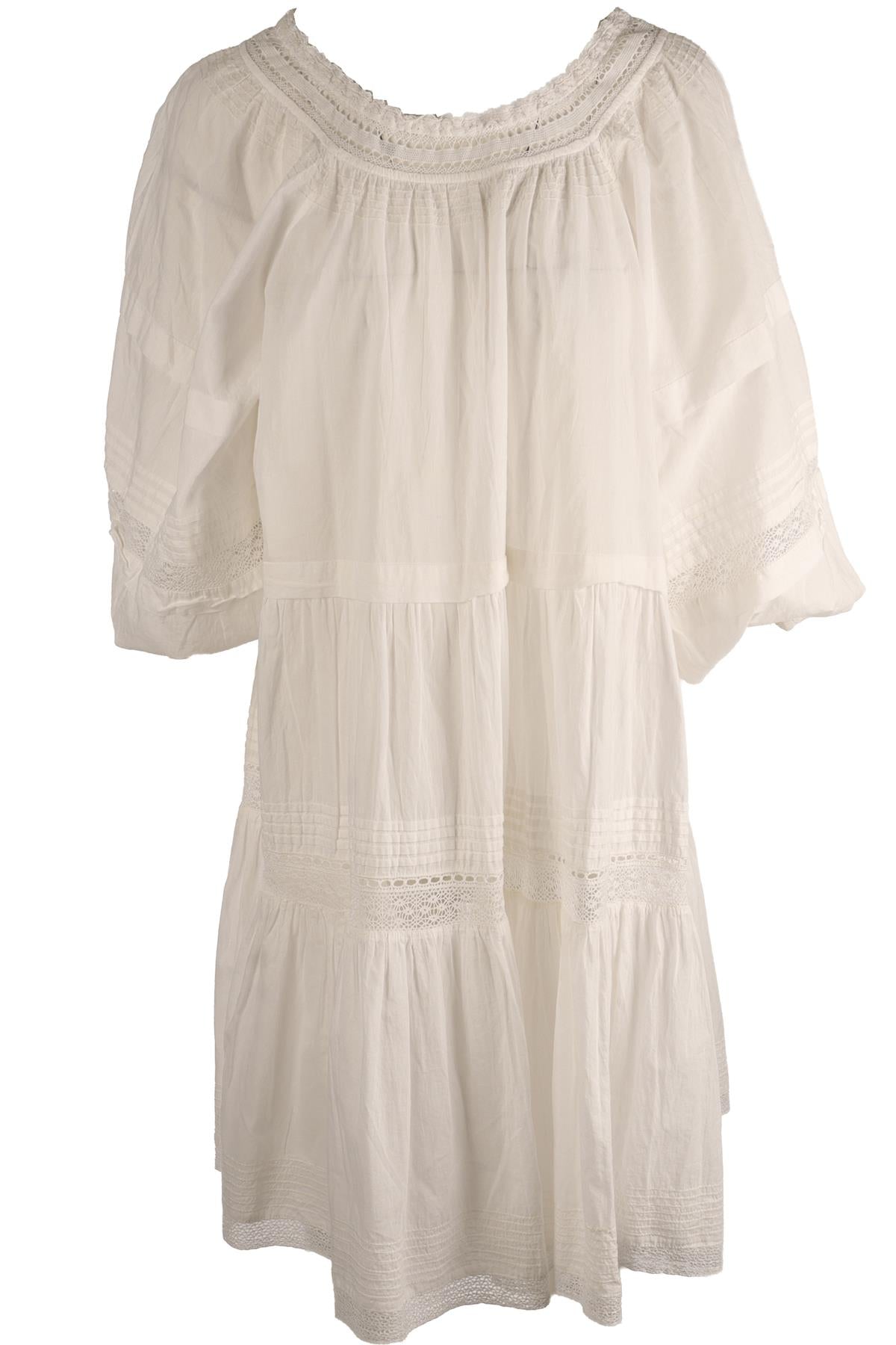 THE GREAT WHITE COTTON MINI DRESS UK 18