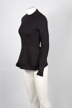 GIVENCHY BLACK COTTON SWEATSHIRT FR 36 UK 8