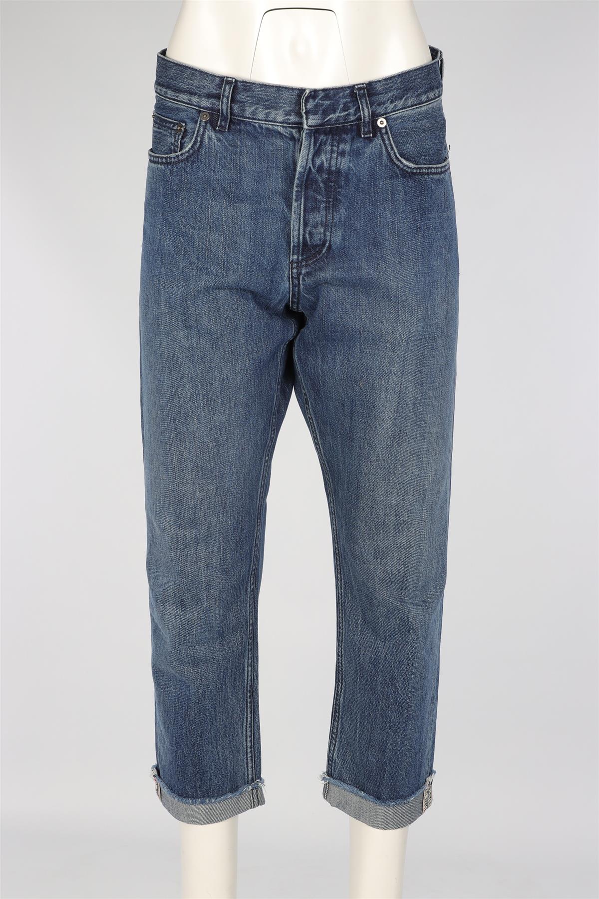 CHRISTIAN DIOR BLUE HIGH RISE STRAIGHT LEG JEANS FR 40 UK 12