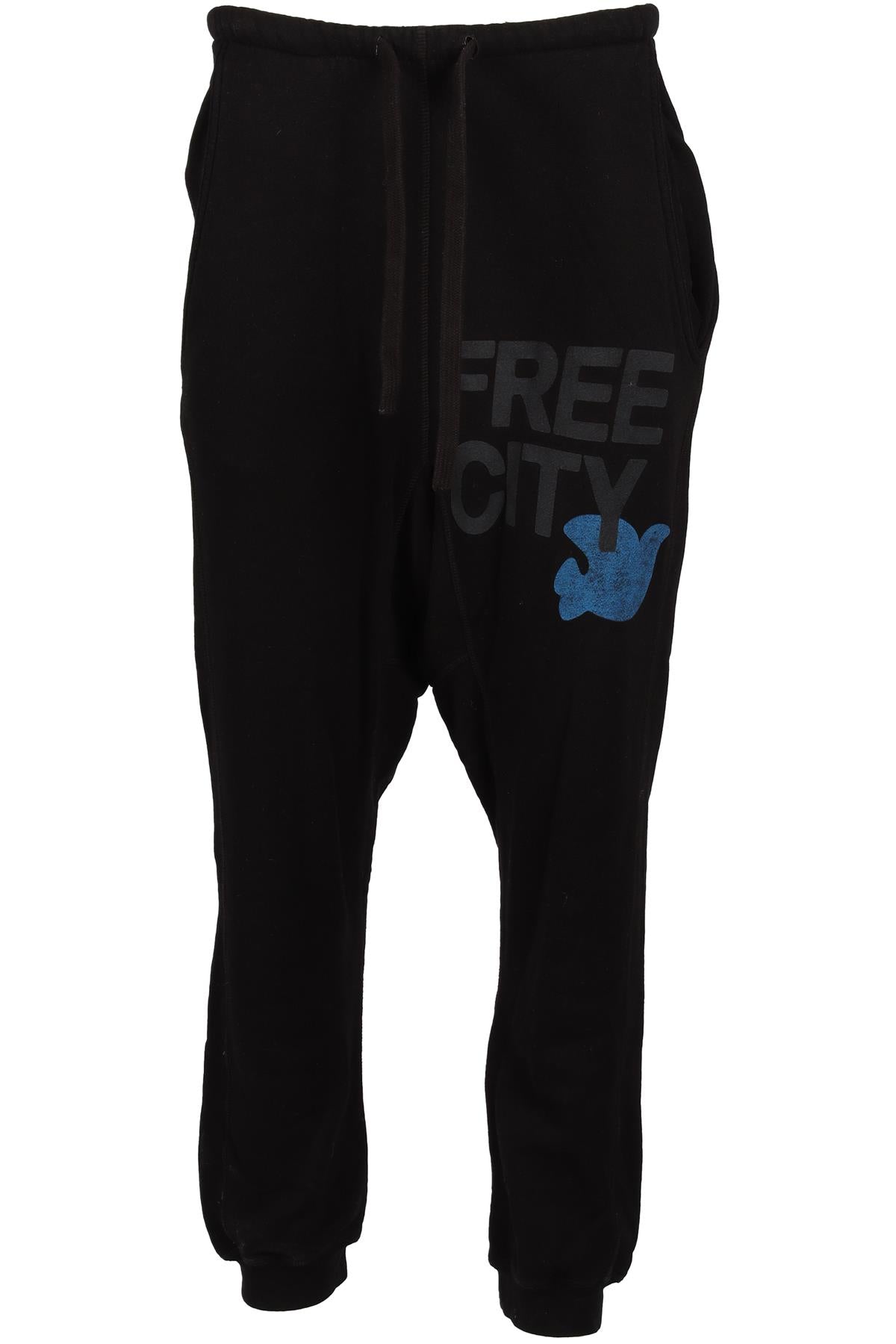 FREE CITY BLACK COTTON TRACK PANTS SMALL
