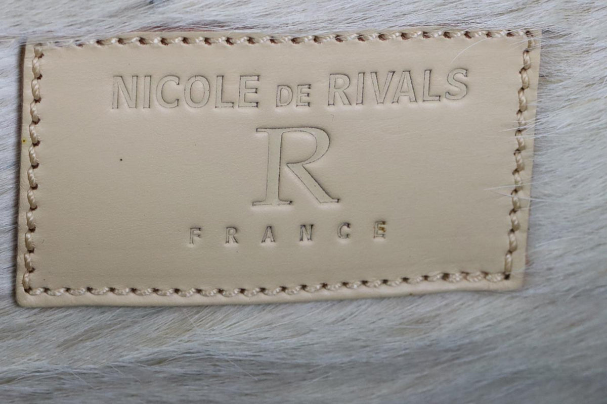 NICOLE DE RIVALS CALF HAIR AND LEATHER TOTE BAG