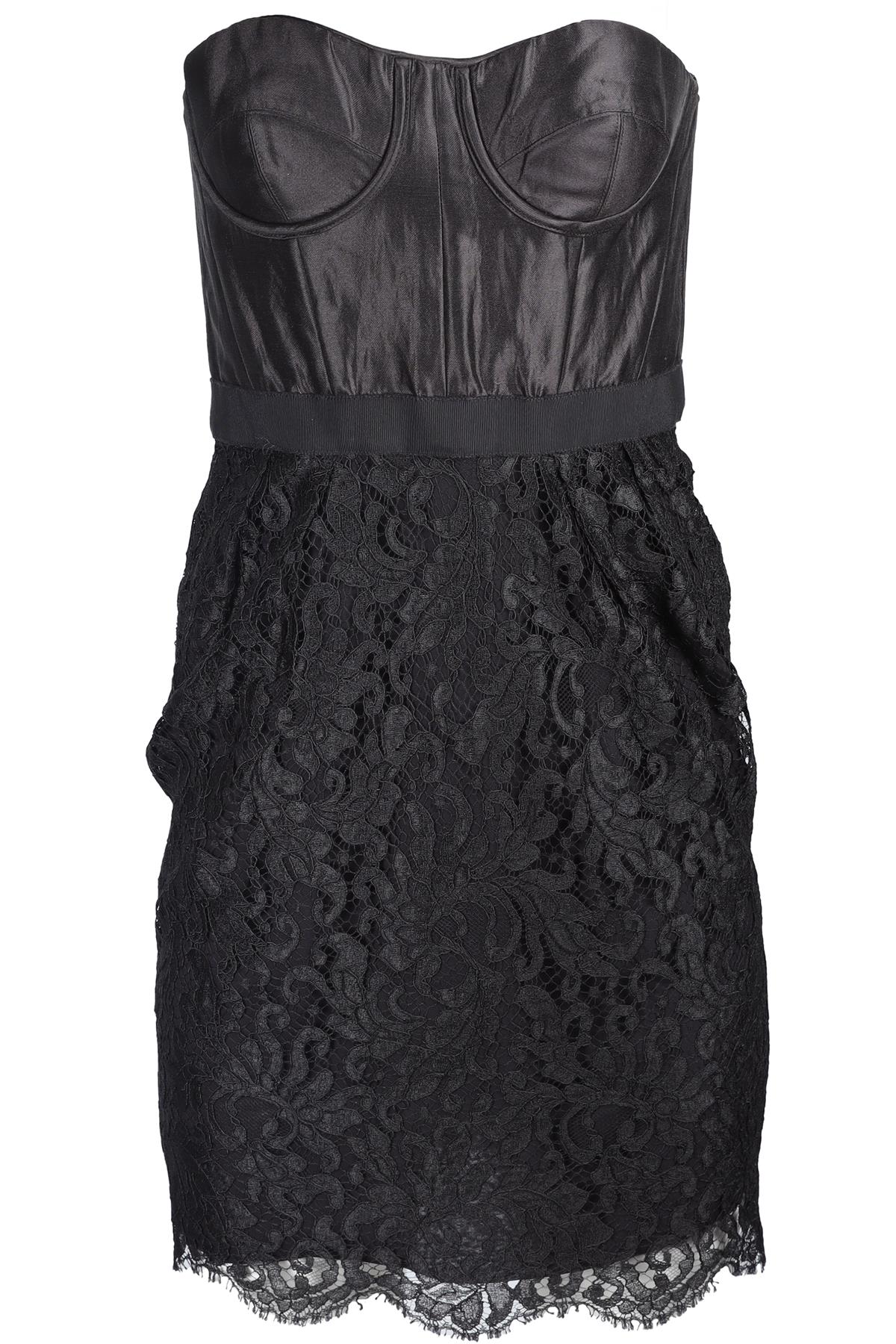 MATTHEW WILLIAMSON BLACK LACE MINI DRESS UK 10