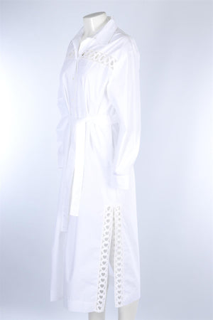 SANDRO WHITE COTTON MAXI DRESS FR 38