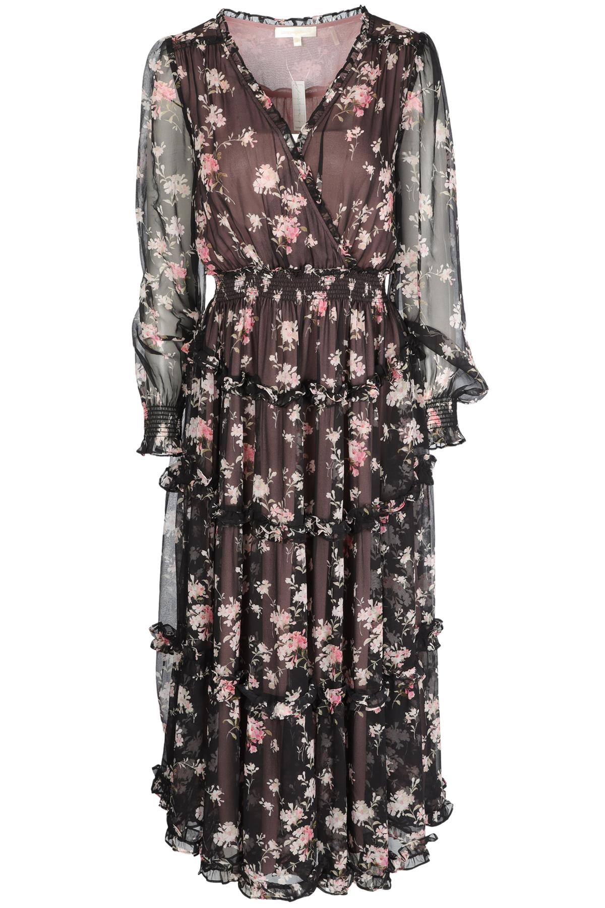 LOVESHACKFANCY BLACK SILK MAXI DRESS MEDIUM