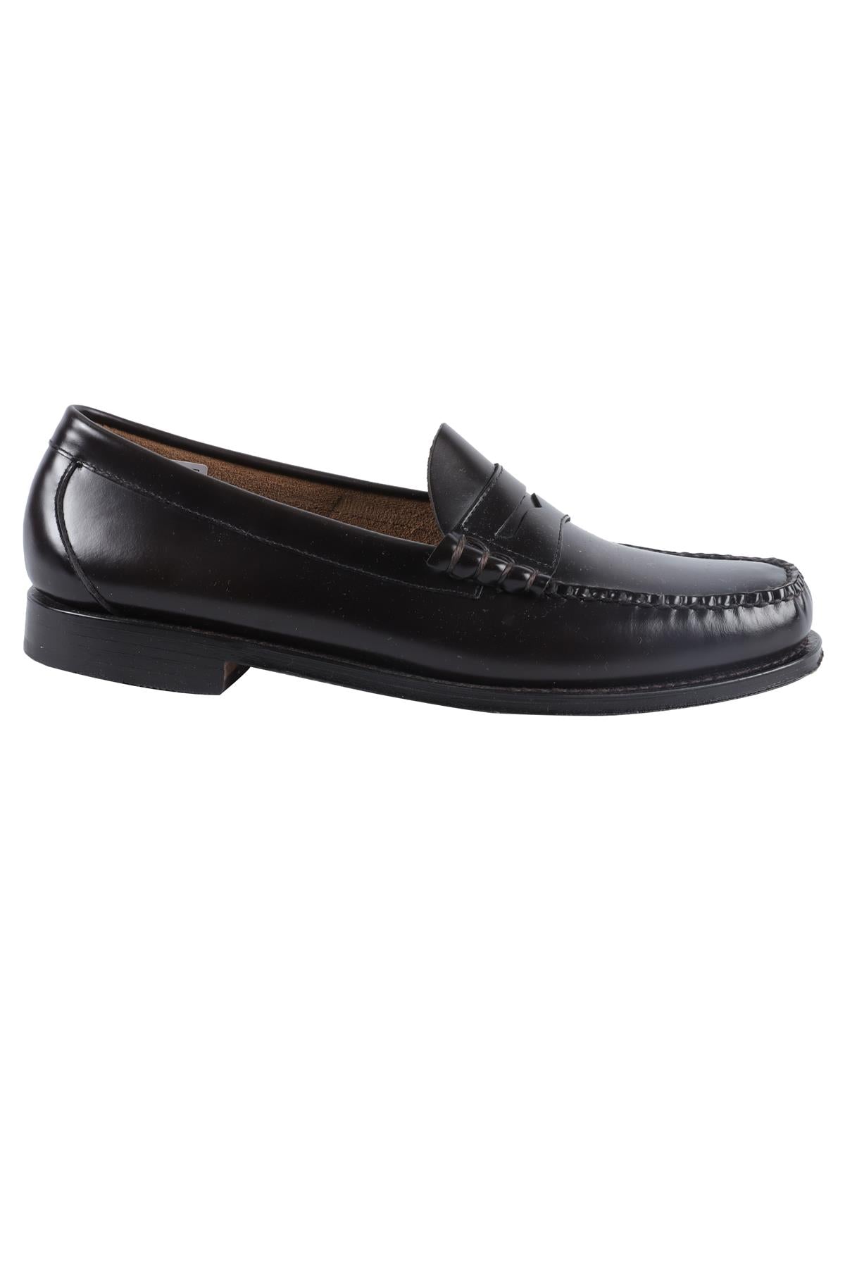 G.H. BASS BLACK MEN'S LEATHER LOAFERS UK 10.5 EU 44.5 US 11.5