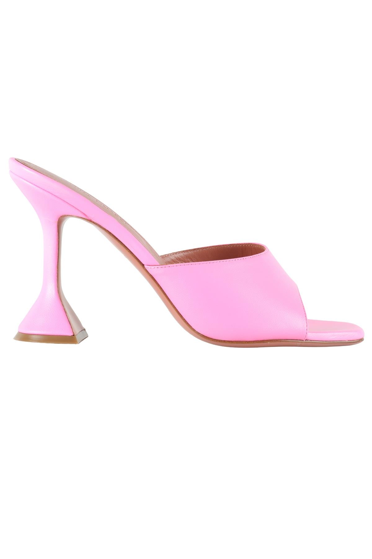AMINA MUADDI PINK LEATHER MULES EU 38 UK 5 US 8