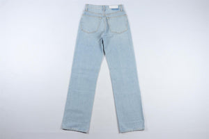 RE/DONE BLUE HIGH RISE STRAIGHT LEG JEANS W24 UK 6