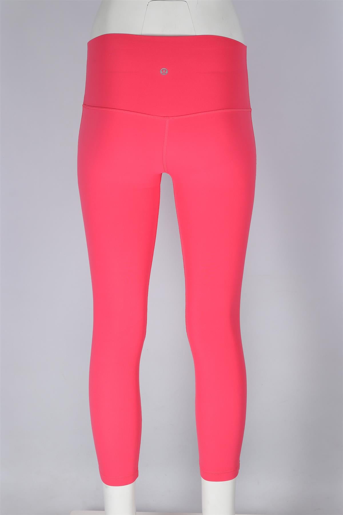 LULULEMON PINK JERSEY LEGGINGS UK 4