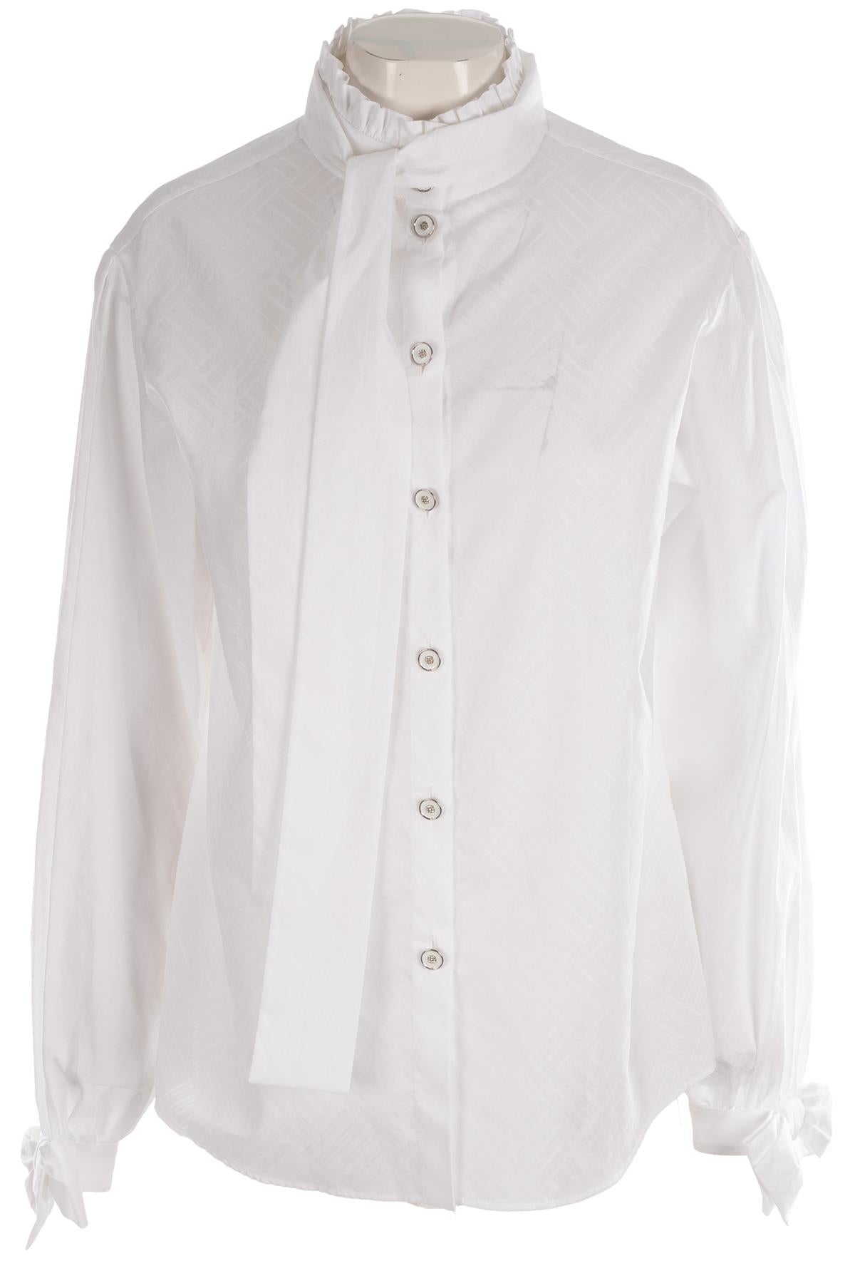 CHANEL WHITE 2023 COTTON SHIRT FR 40 UK 12