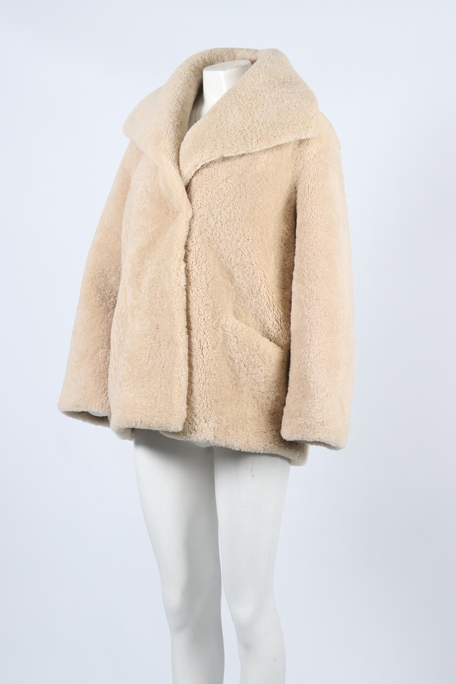 NOUR HAMMOUR SHEARLING JACKET FR 36 UK 8
