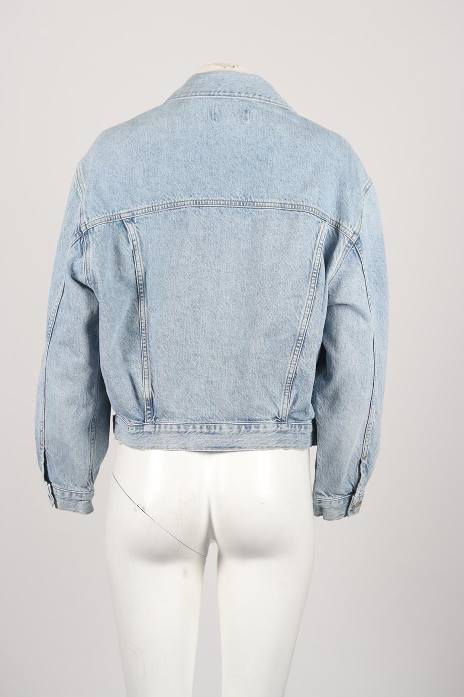 AGOLDE DISTRESSED DENIM JACKET SMALL