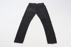 RE/DONE BLACK HIGH RISE STRAIGHT LEG JEANS W24 UK 6