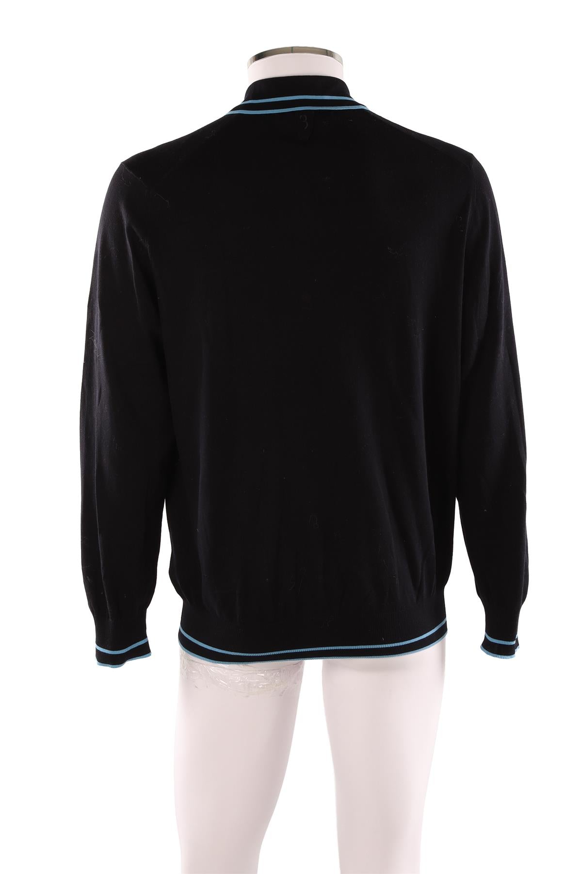 BILLIONAIRE NAVY MEN'S COTTON SWEATER MEDIUM