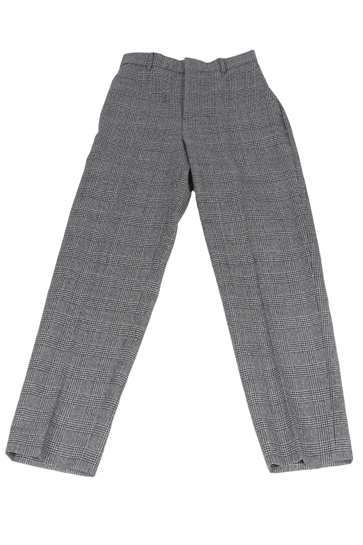 BALENCIAGA GREY WOOL STRAIGHT LEG PANTS FR 36 UK 8
