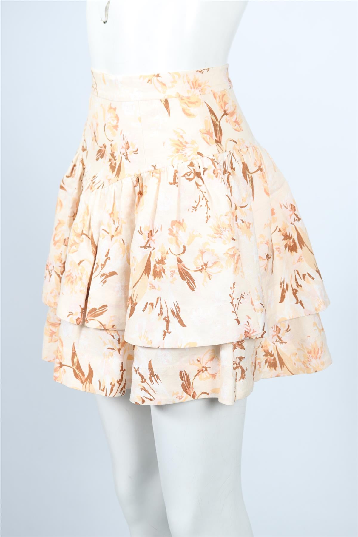 SHONA JOY LINEN BLEND MINI SKIRT AU 6 UK 6