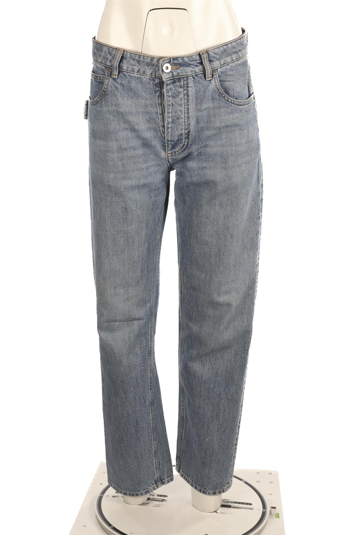 BOTTEGA VENETA BLUE HIGH RISE STRAIGHT LEG JEANS IT 38 UK 6