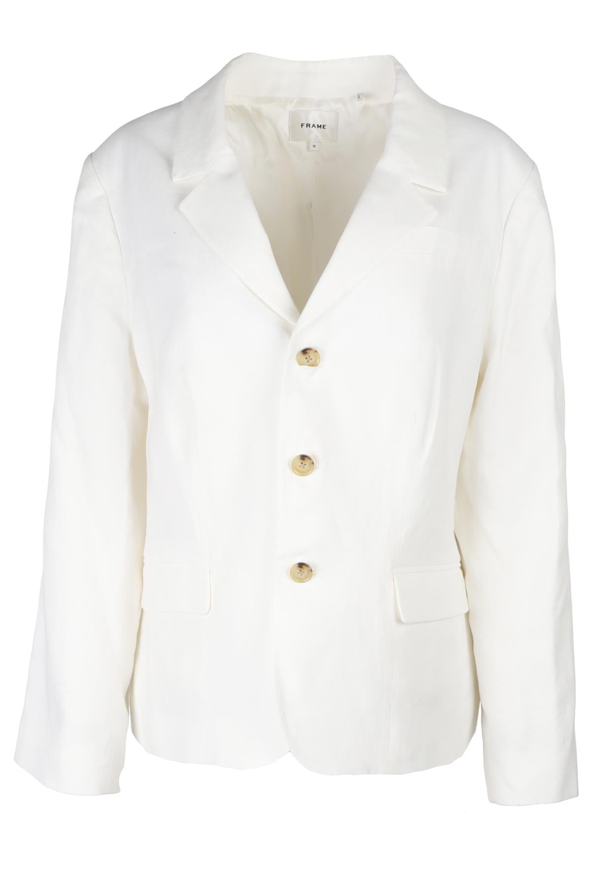 FRAME WHITE LINEN BLAZER UK 16