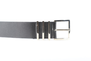 ANNIE BING BLACK LEATHER BELT MEDIUM-LARGE