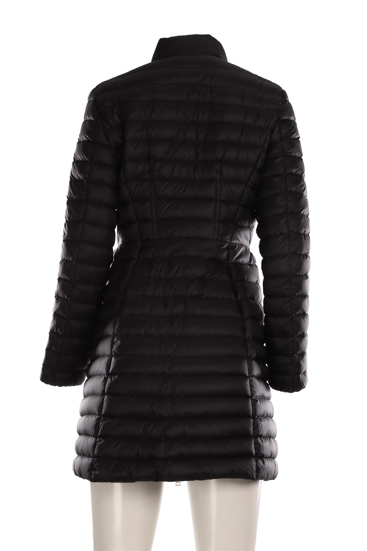 MONCLER BLACK PADDED DOWN COAT UK 12