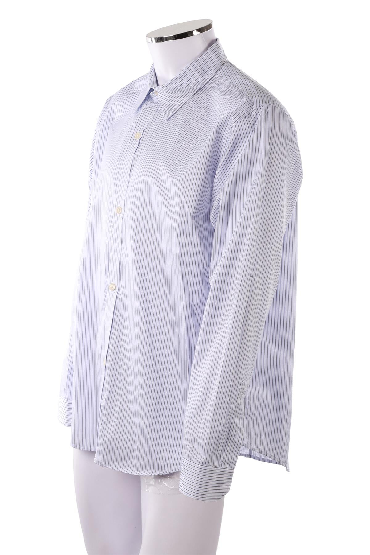BLUE MEN'S COTTON SHIRT