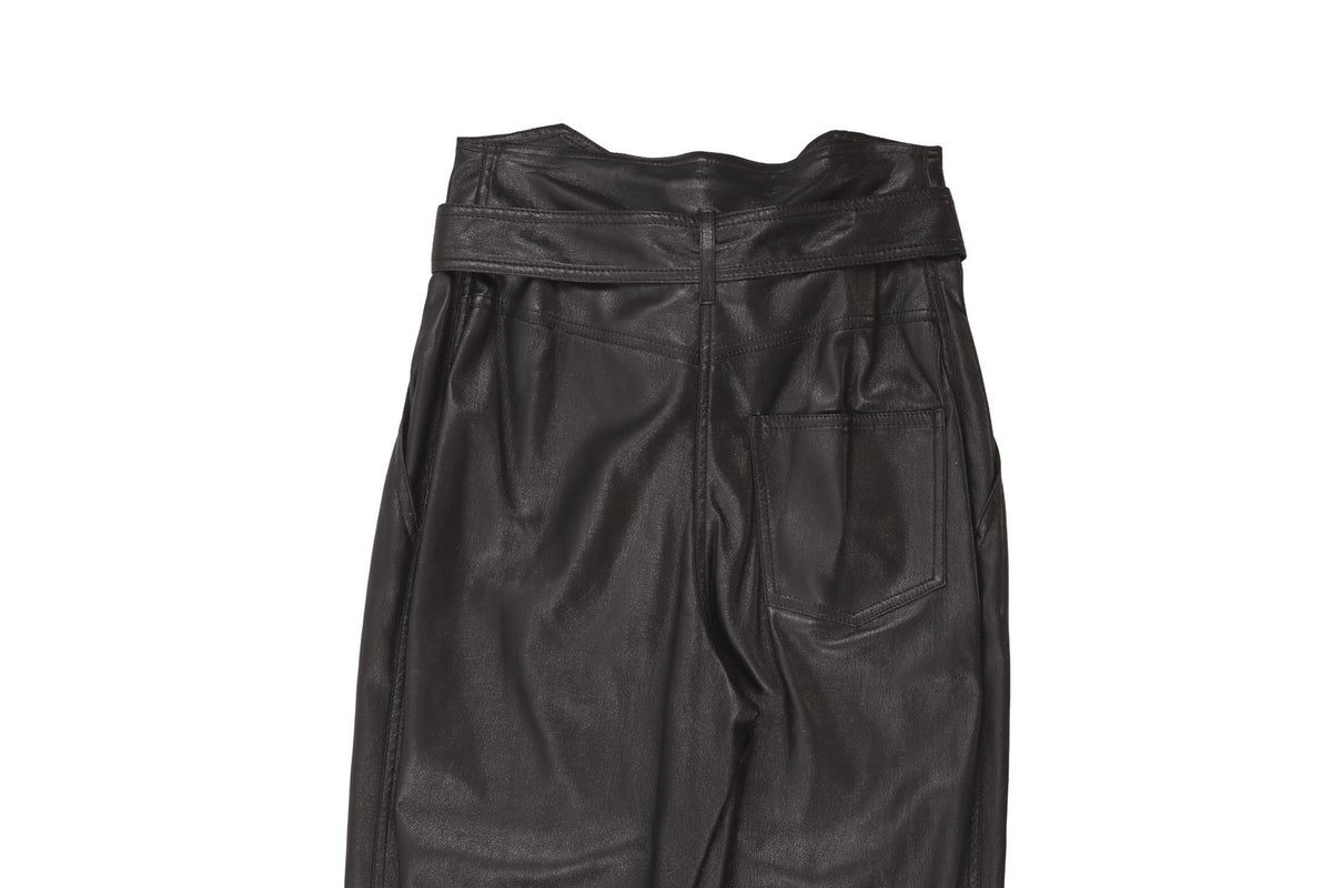 BLACK FAUX LEATHER PANTS