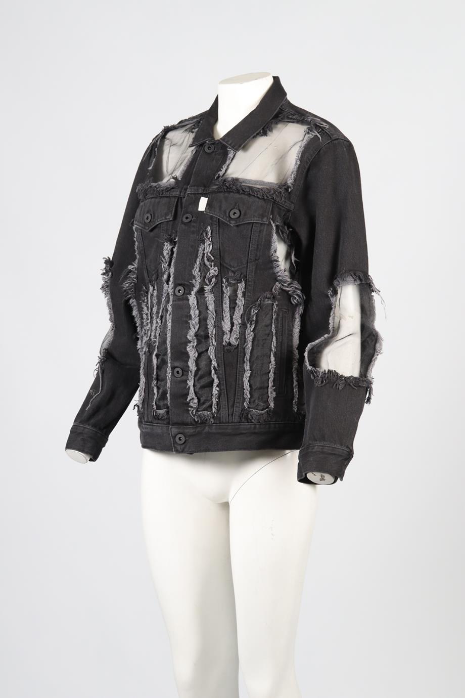 OFF-WHITE C/O VIRGIL ABLOH TULL AND DENIM JACKET XSMALL