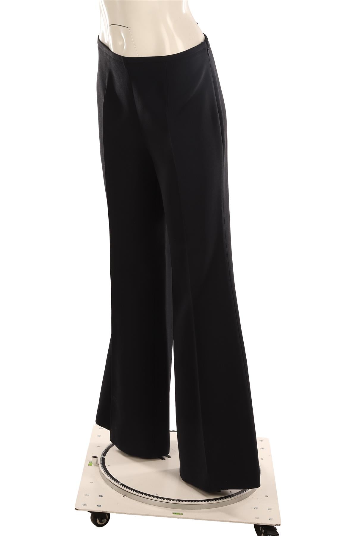 MICHAEL KORS COLLECTION NAVY CREPE WIDE LEG PANTS US 14 UK 16