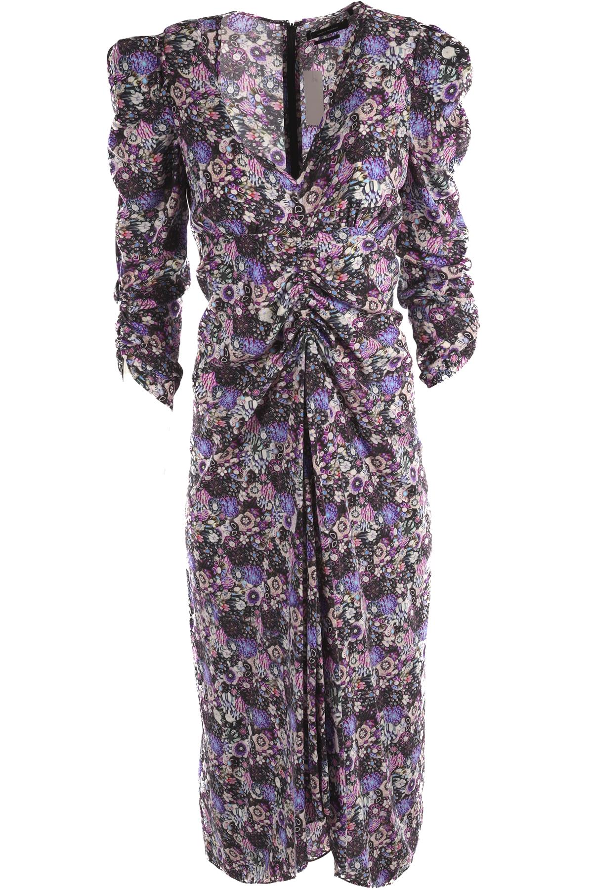 ISABEL MARANT PURPLE SILK MIDI DRESS FR 36 UK 8