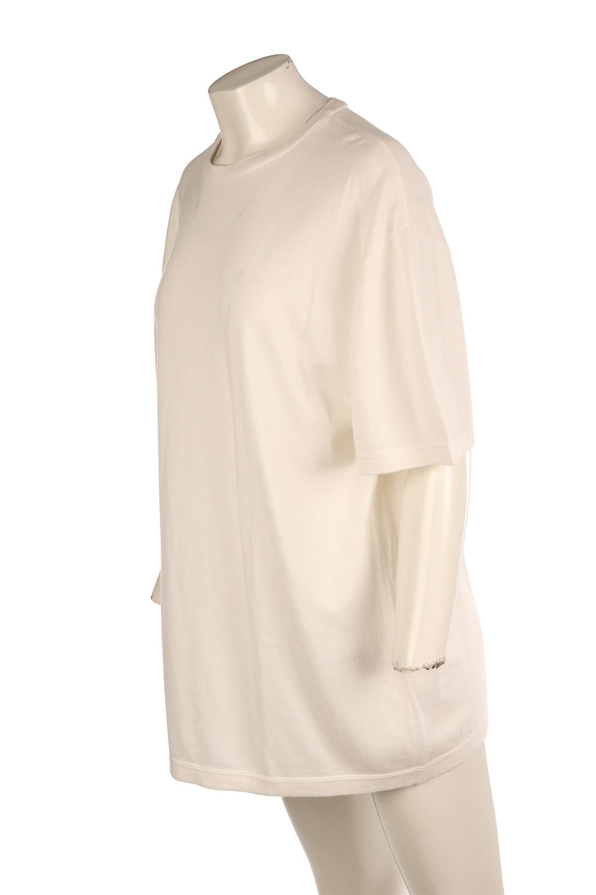 EXTREME CASHMERE WHITE CASHMERE T-SHIRT ONE SIZE