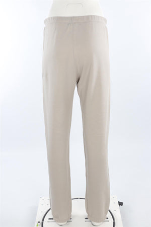 ETERNE BEIGE COTTON TRACK PANTS MEDIUM