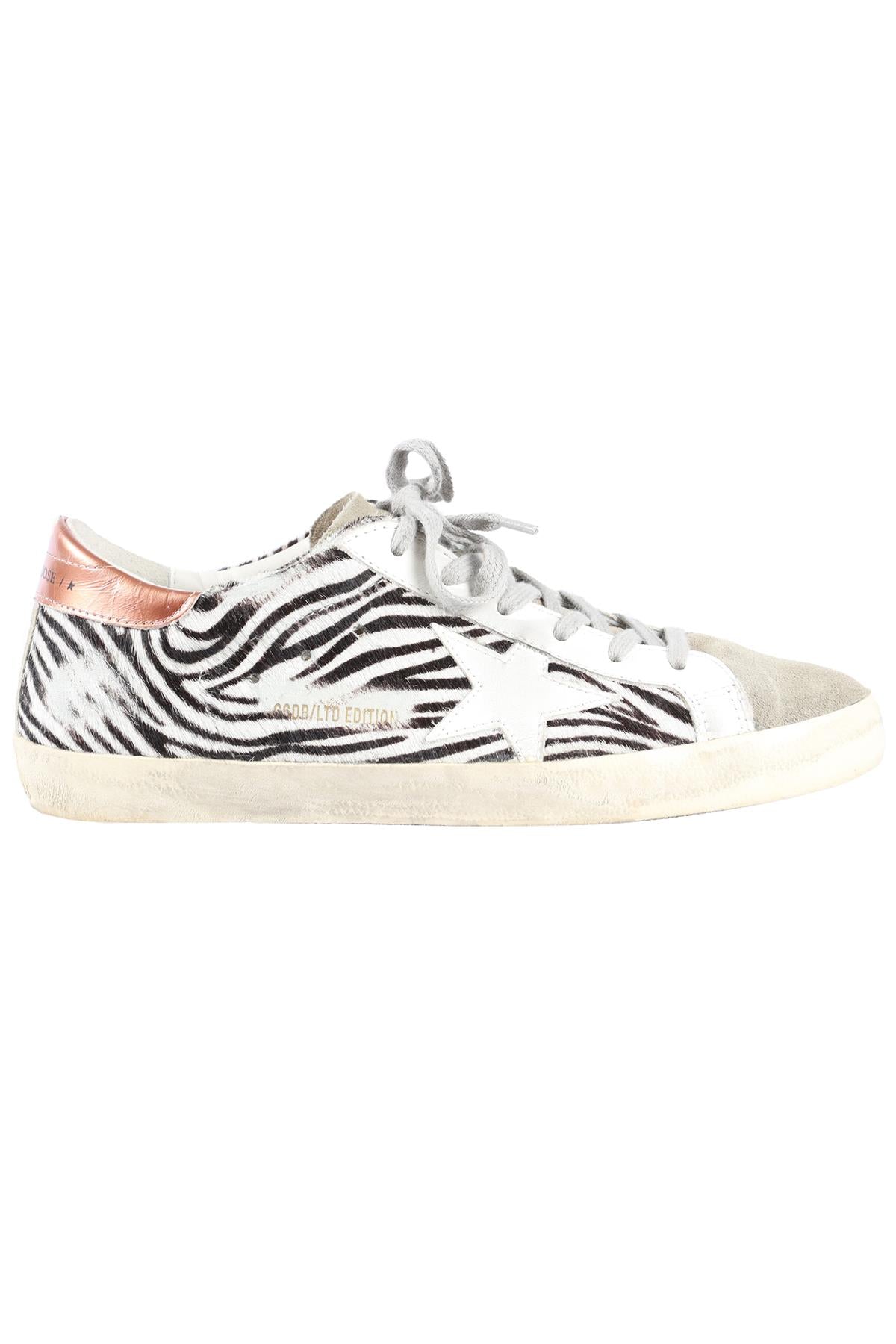 GOLDEN GOOSE DELUXE BRAND CALF HAIR SUPERSTAR SUEDE SNEAKERS