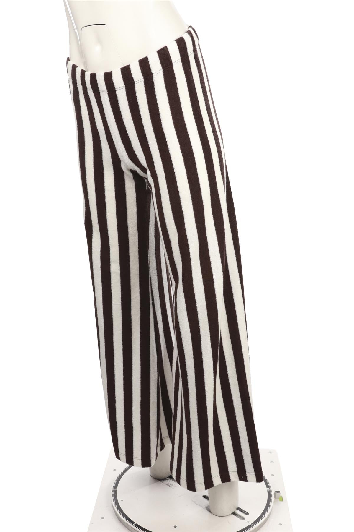 BROWN COTTON WIDE LEG PANTS
