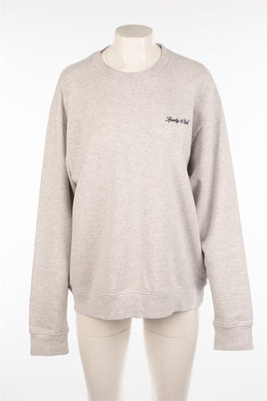 SPORTY & RICH GREY COTTON SWEATSHIRT MEDIUM