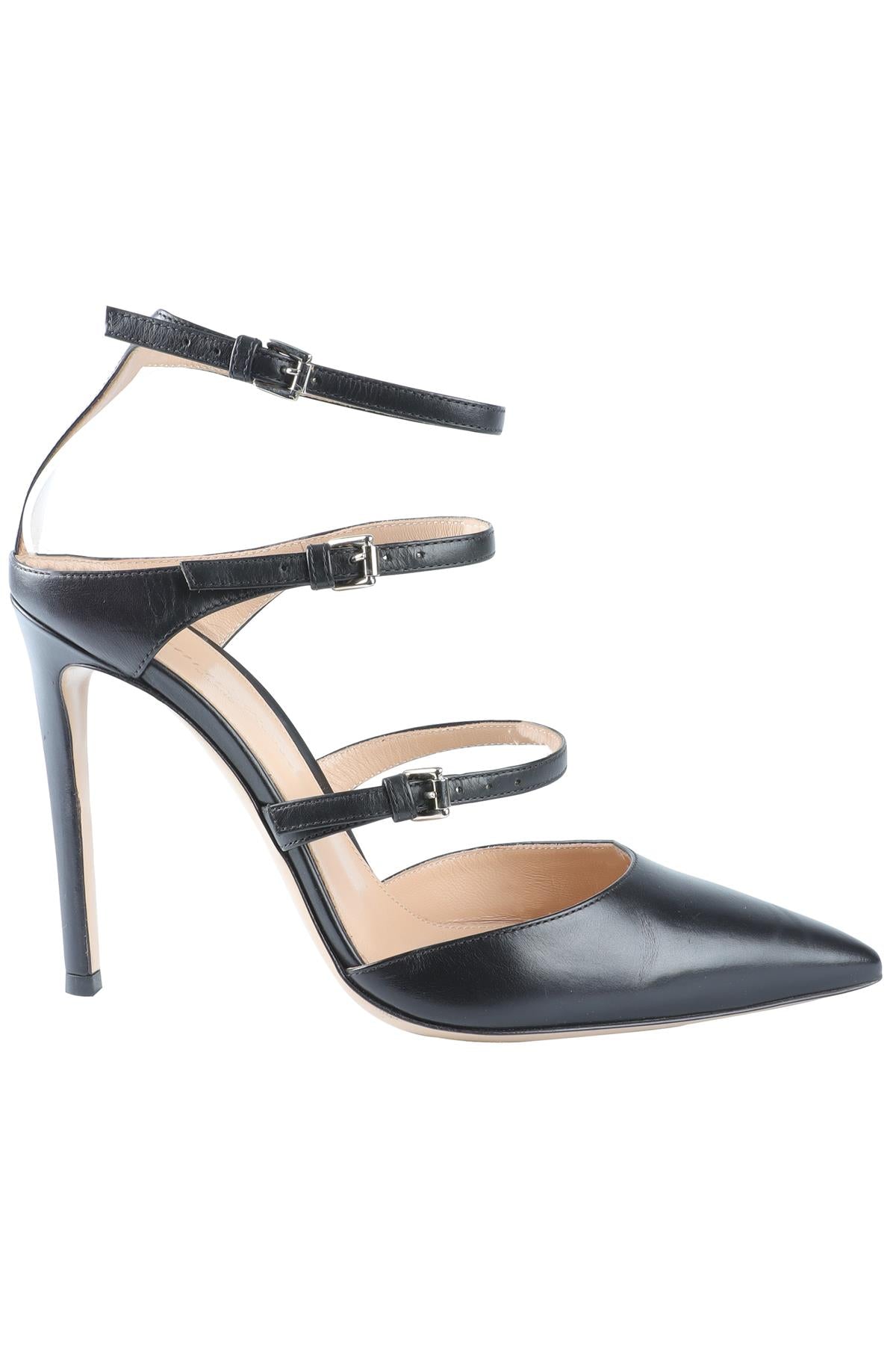 GIANVITO ROSSI BLACK LEATHER PUMPS EU 36 UK 3 US 6