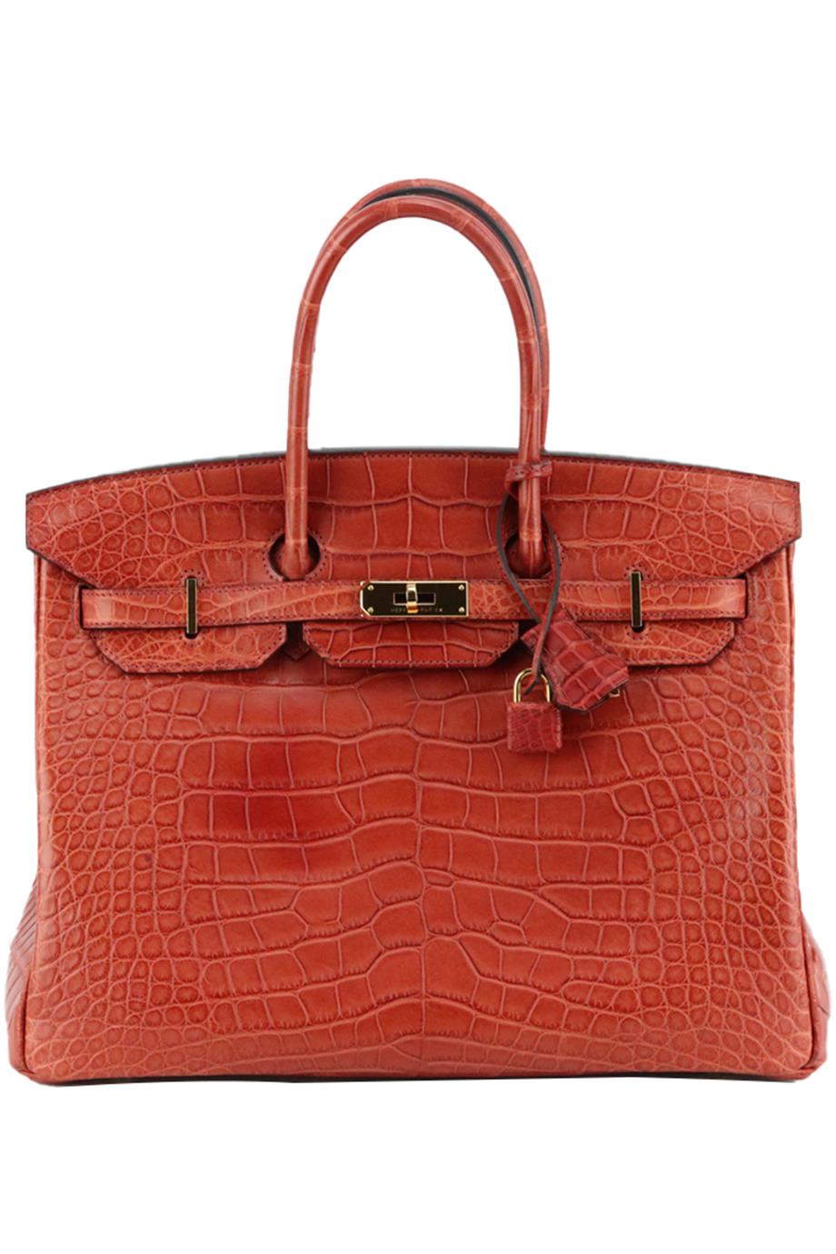HERMÈS 2013 BIRKIN 35CM MATTE ALLIGATOR MISSISSIPPIENSIS LEATHER BAG