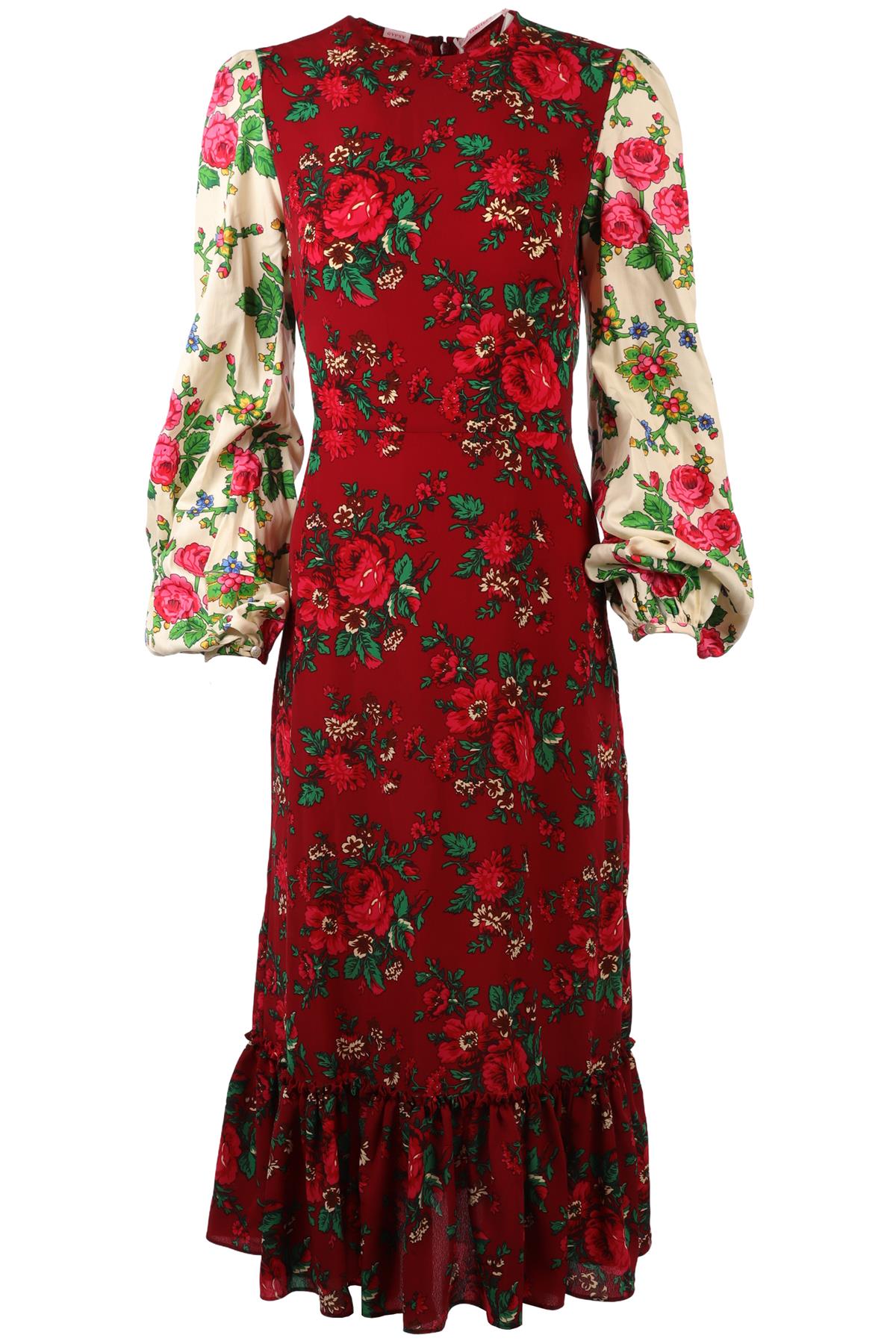 THE VAMPIRE'S WIFE RED CREPE MAXI DRESS UK 12