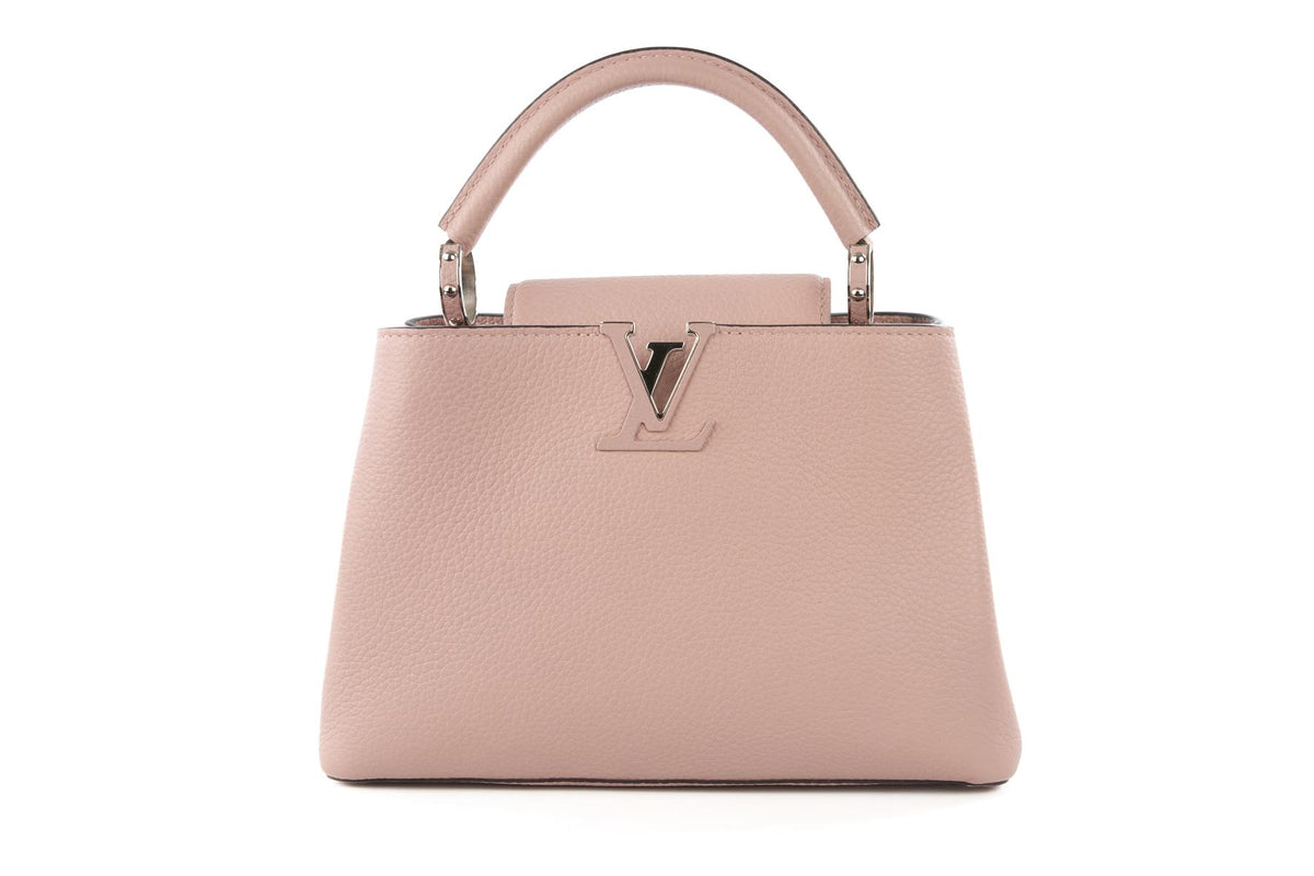 LOUIS VUITTON PINK CAPUCINES BB TAURILLON LEATHER TOTE BAG