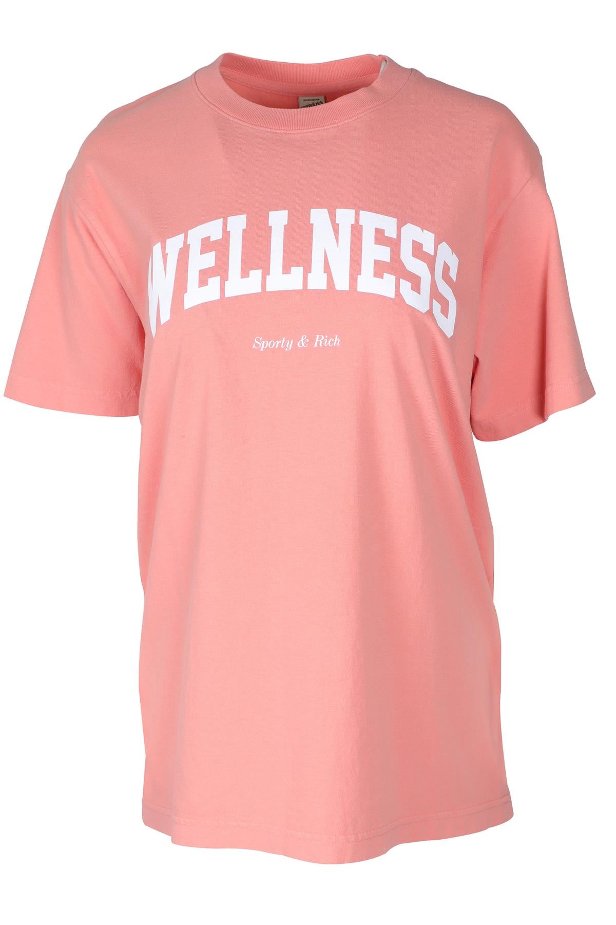 SPORTY & RICH ORANGE COTTON T-SHIRT MEDIUM