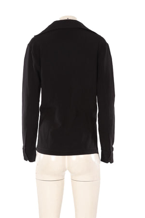 HELMUT LANG BLACK CREPE TOP MEDIUM