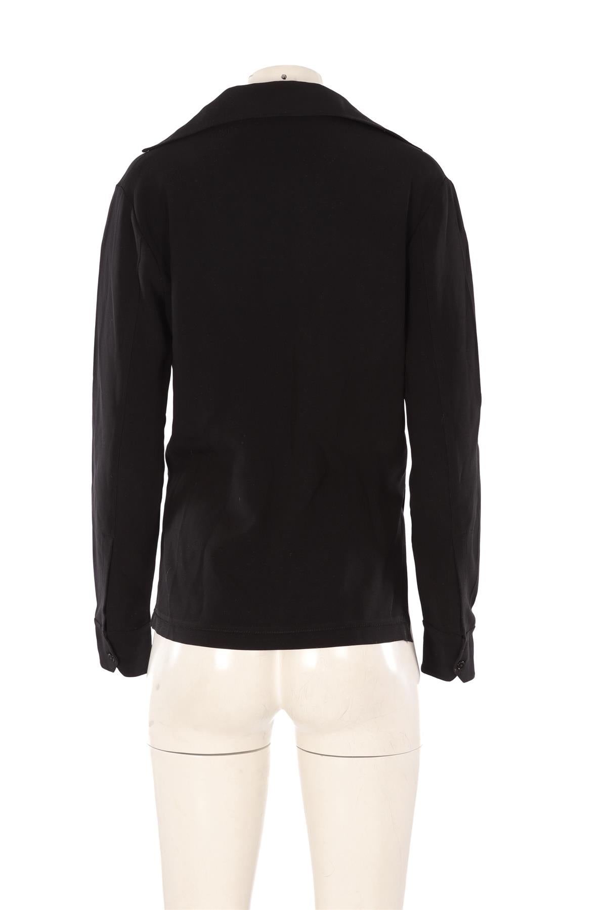 HELMUT LANG BLACK CREPE TOP MEDIUM