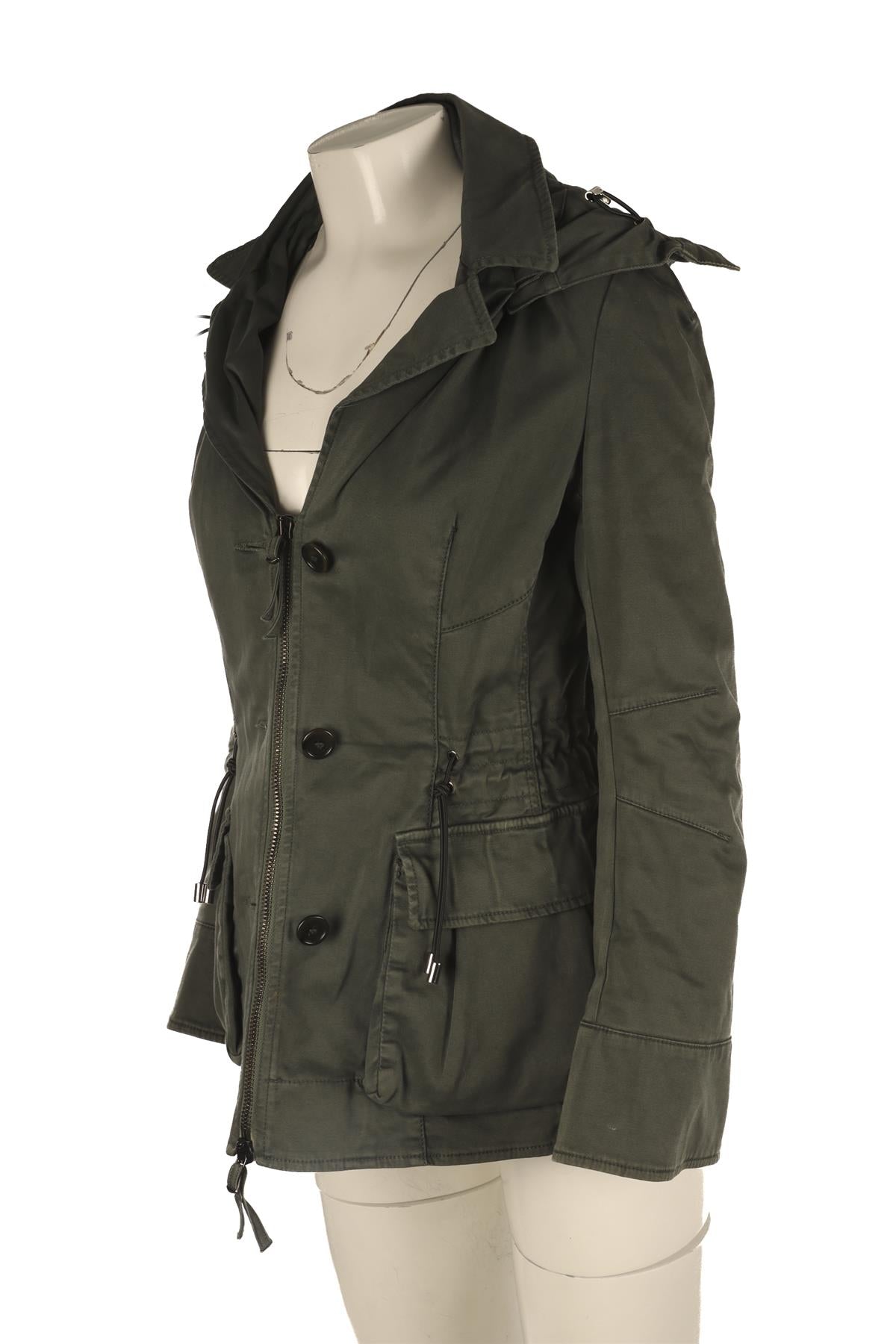 ERMANNO SCERVINO KHAKI CANVAS JACKET IT 40 UK 8