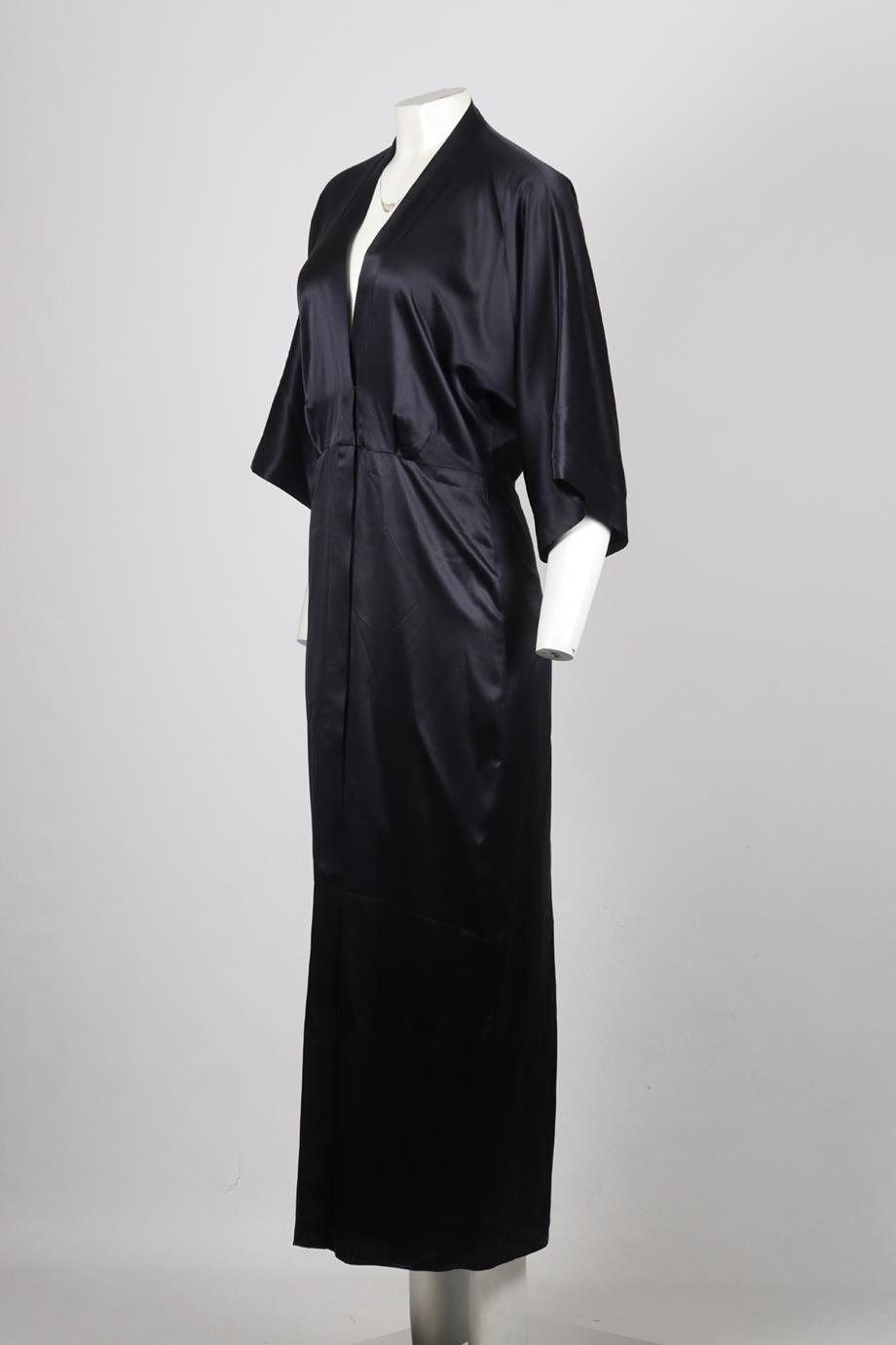 MICHELLE MASON SILK SATIN MAXI DRESS US 0 UK 4