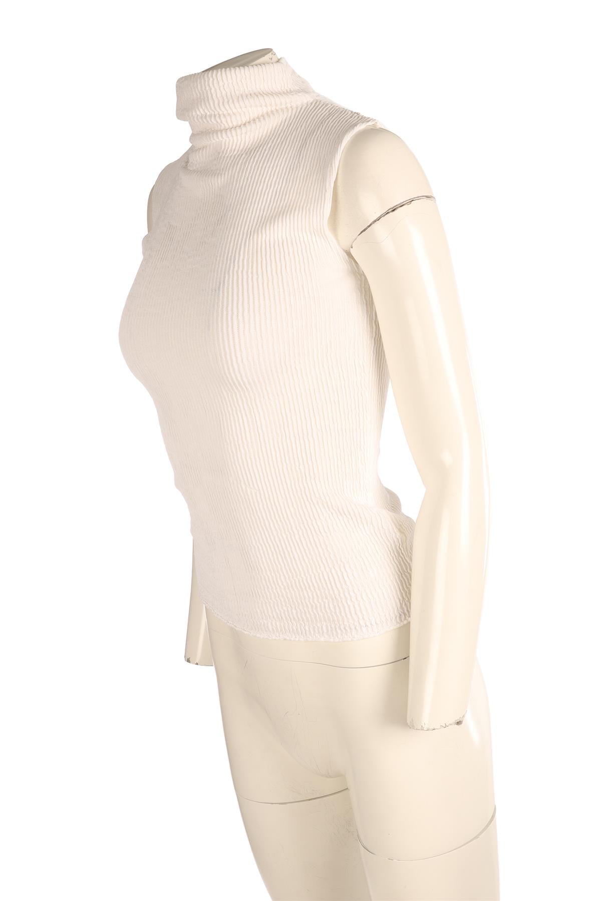 ALEX EAGLE WHITE KNIT TOP LARGE