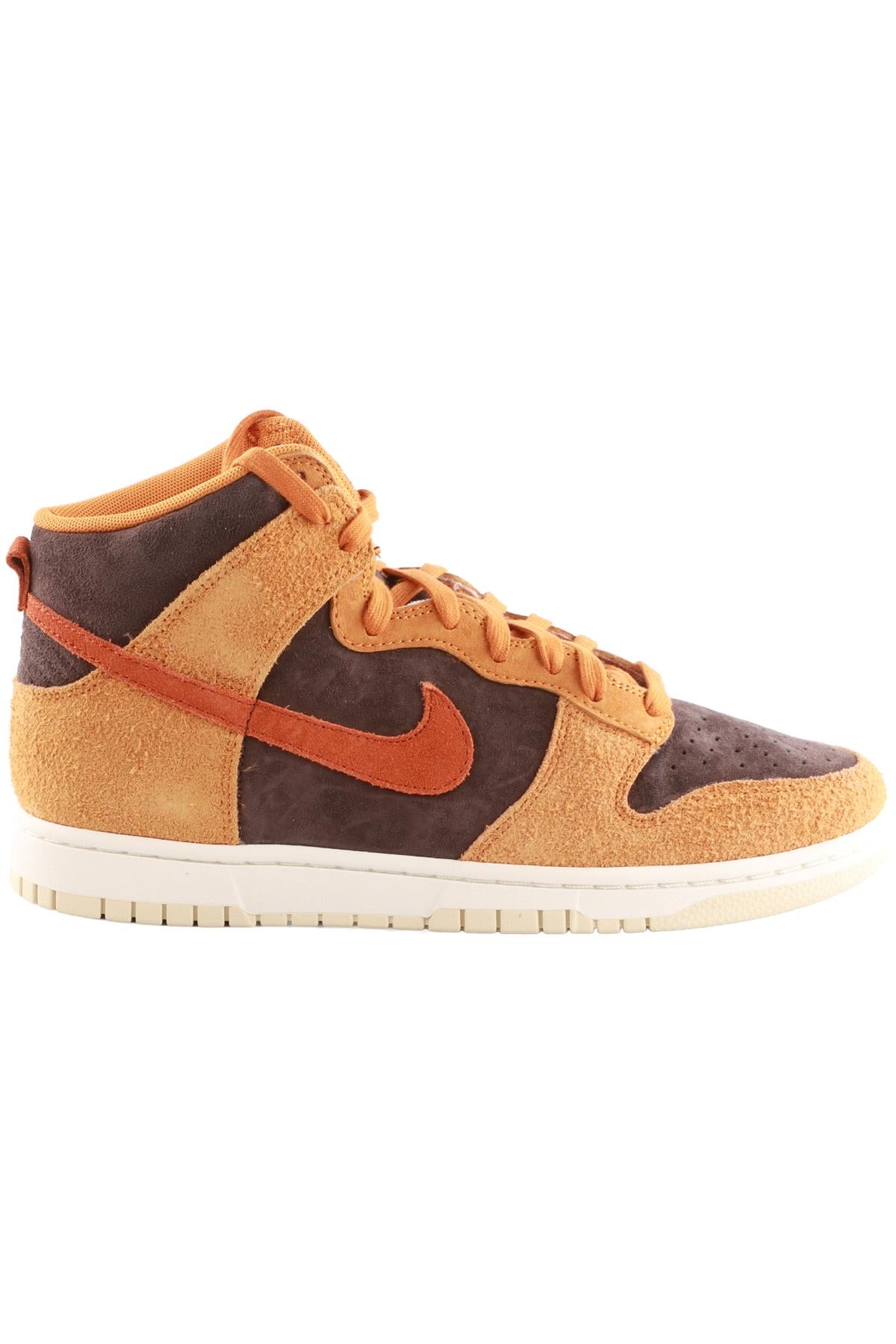 NIKE BROWN MEN'S DUNK PRM HIGH VELVET BROWN/DARK RUSSET SNEAKERS EU 43 UK 8.5 US 9.5