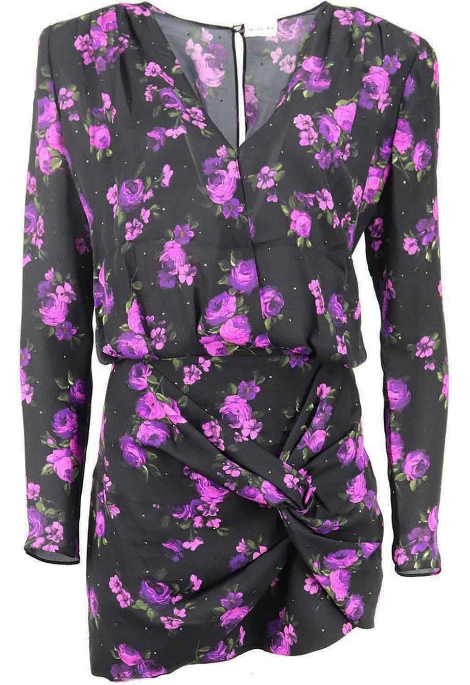 MAGDA BUTRYM PESARO FLORAL PRINT SILK MINI DRESS FR 40 UK 12