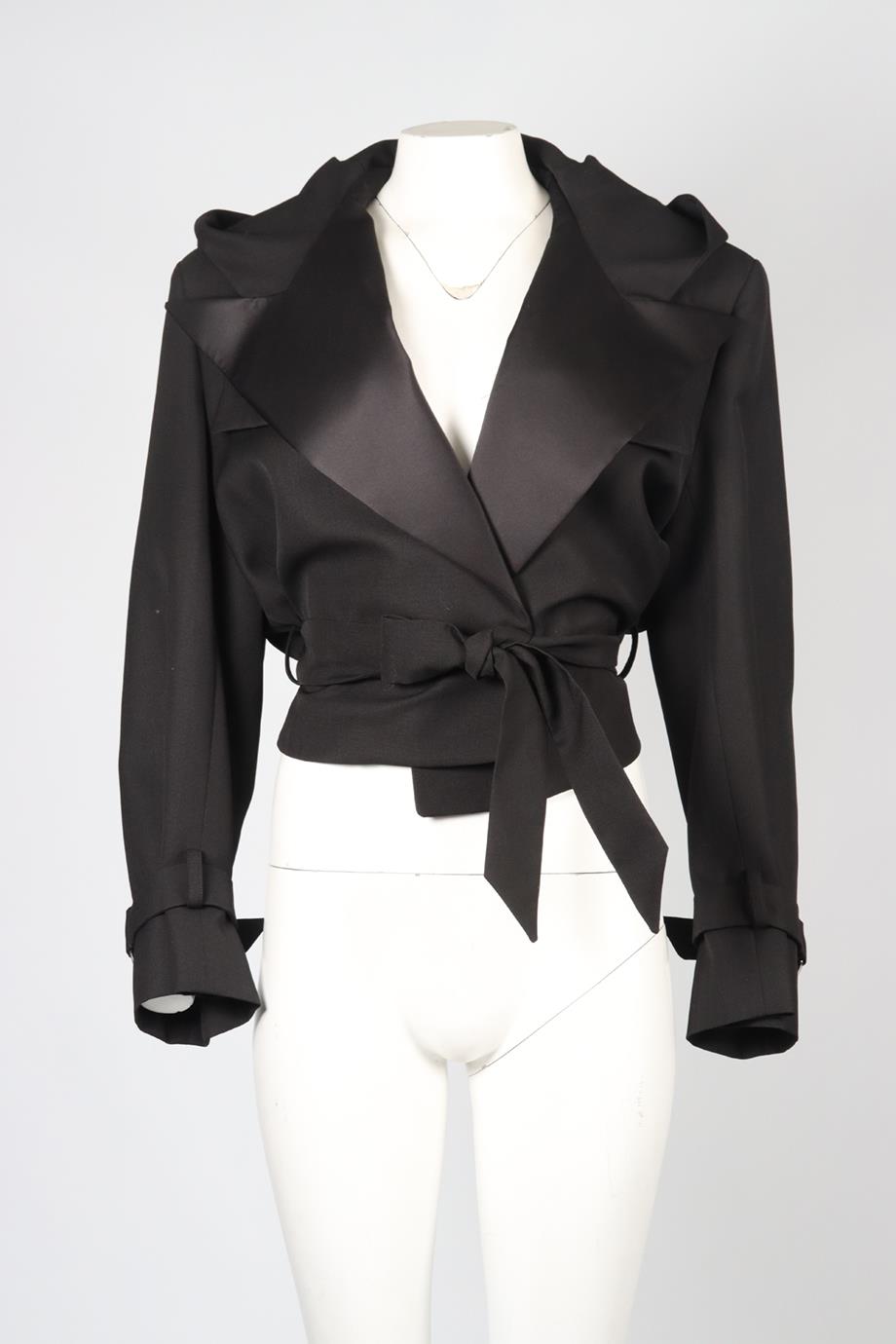 ALEXANDRE VAUTHIER 2023 BELTED WOOL BLEND JACKET FR 38 UK 10