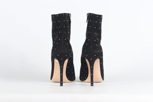 GIANVITO ROSSI STUD AND SUEDE ANKLE BOOTS EU 39 UK 6 US 9