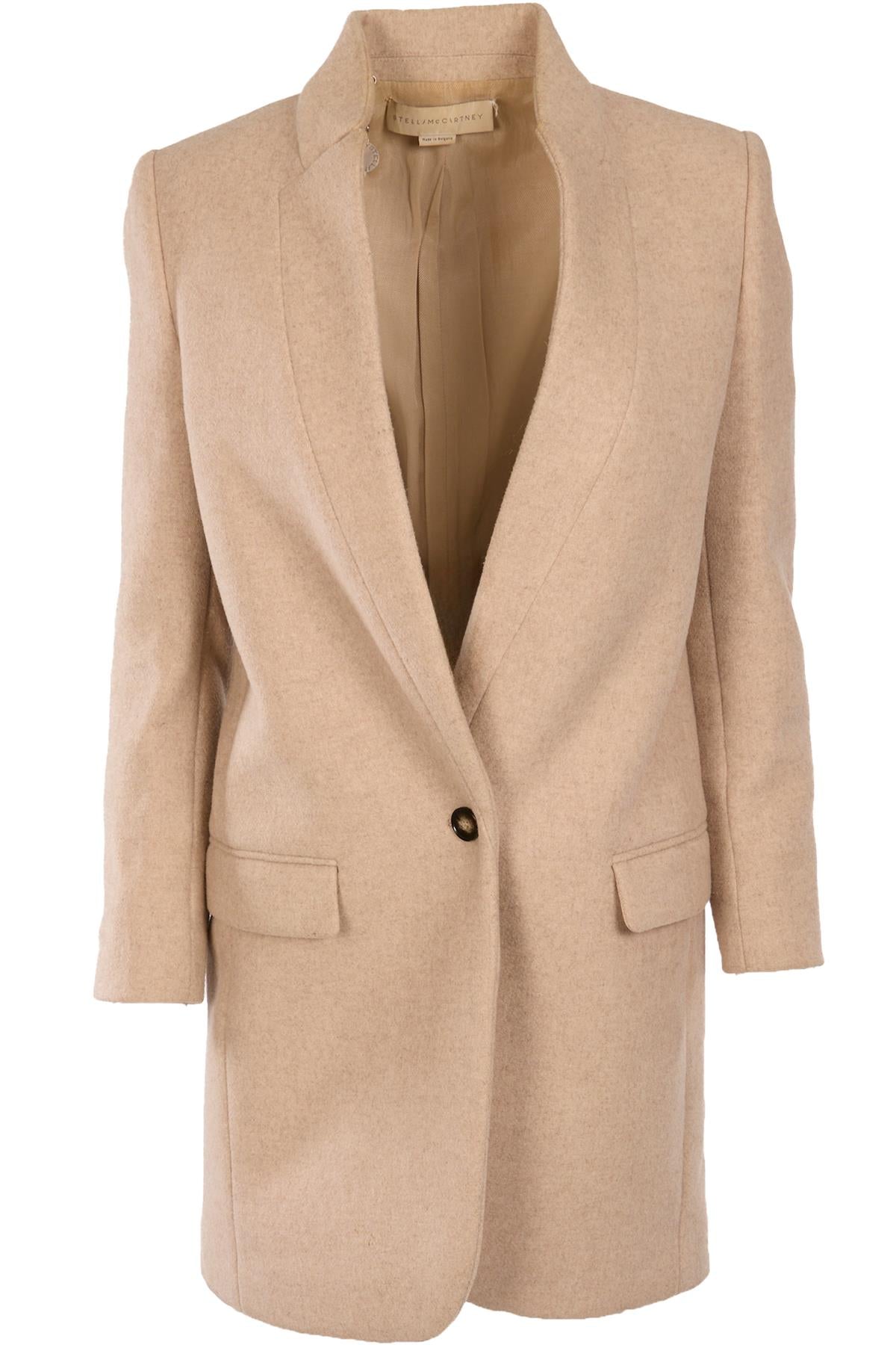 STELLA MCCARTNEY BEIGE WOOL COAT IT 38 UK 6