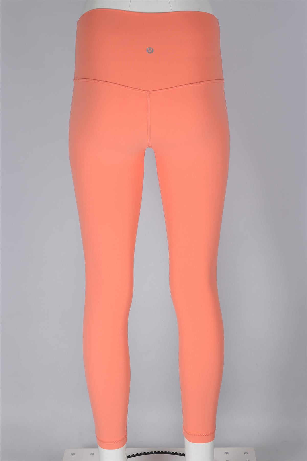 LULULEMON ORANGE JERSEY LEGGINGS UK 6